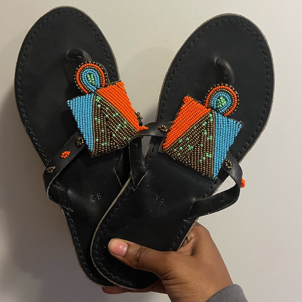 HANDMADE BEADED WOMENS SANDALS